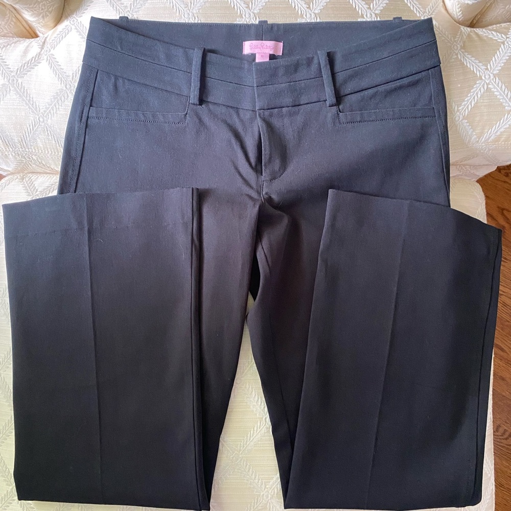 Lilly Pulitzer Navy Cotton Blend Trousers size 10